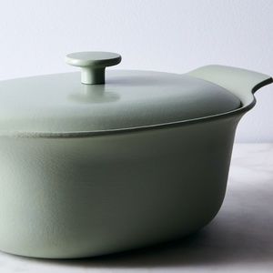 Cast Iron Covered Oval Casserole,